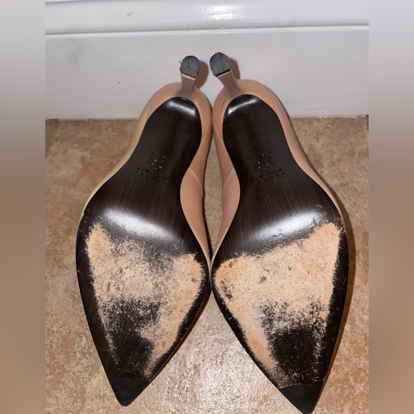 Stuart Weitzman Nude Leather Heels - Picture 8 of 8